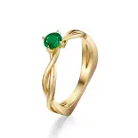 Złoty pierścionek ze szmaragdem naturalnym AJPZ_054